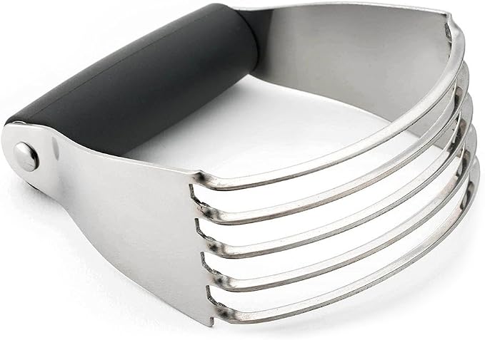 Pastry Cutter Stainless Steel, Kitchen Professional Baking Dough Blender with Heavy Duty Blades & Soft Rubber Grip