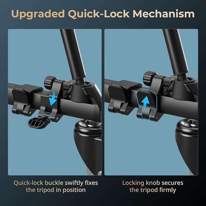 SmallRig Quick-Lock Photography Heavy Duty Tripod Dolly, Heavy Duty with 3" Rubber Wheels, Adjustable Legs, Handle & Carry Bag, 44.1lbs Capacity Tripod Wheels for Filming and Photography
