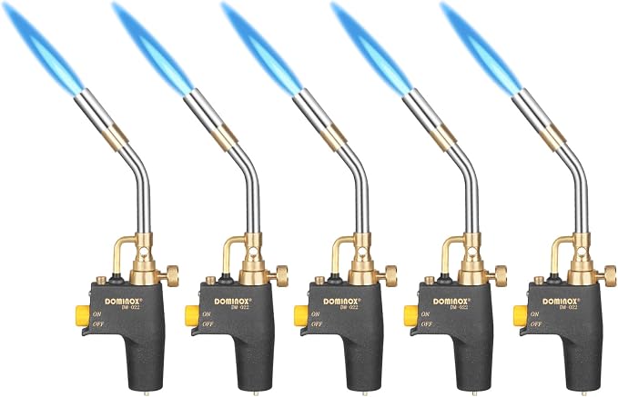 High Intensity Propane Torch Head with Igniter, Trigger Start Gas Torch for Propane, Map and Mapp Gas, Mapp Gas Torch for Ignition, Cooking, Lighting, Welding