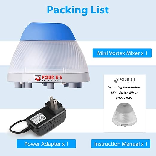 FOUR E'S SCIENTIFIC 5000 RPM Vortex Mixer Paint Shaker, Fast Mixing Touch Mode for Miniature Paint, Lash Extensions Adhesive, Nail Polish