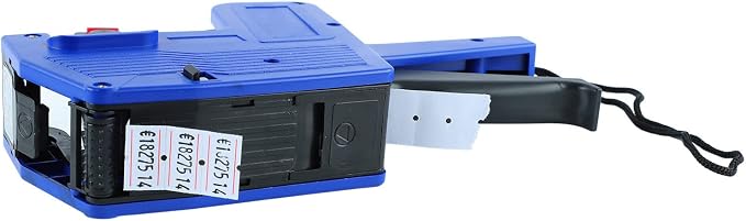 MX-5500 8-Digit Price Tag Gun with 5000 Sticker Labels and 3 Ink Refill, Label Maker Pricing Gun for Office, Retail Shop, Organization Marking, Blue