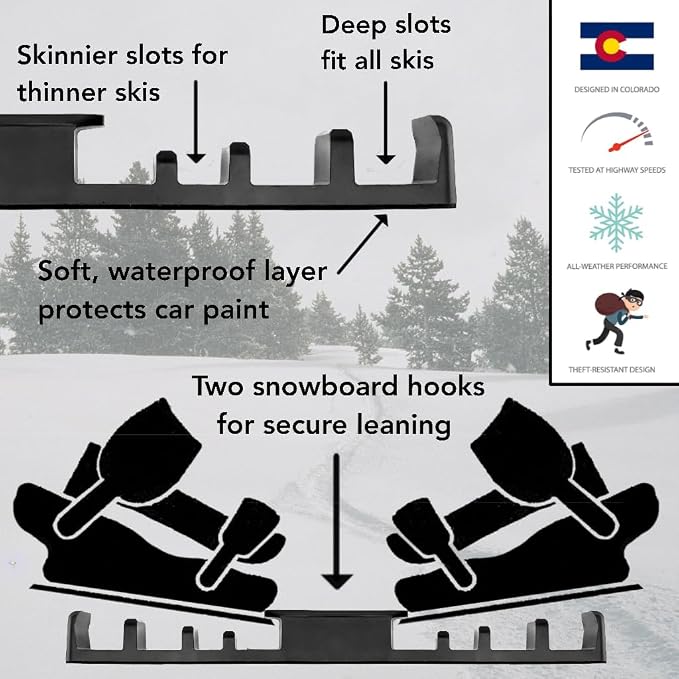 by RigStrips | The Original Protective Magnetic Ski & Snowboard Holder for the Side of Your Vehicle for Paint and Gear Protection