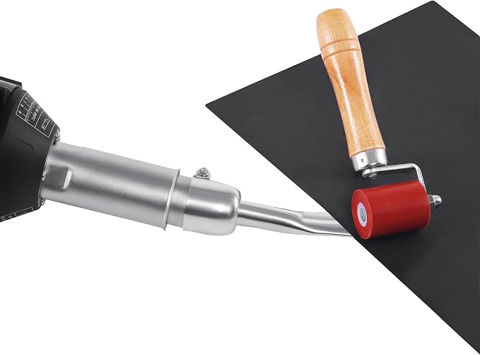 1600W 110V Hot Air Welder Heating Gun, Handheld Hot Air Torch Plastic Welding Gun for TPO PVC Vinyl Welding Kit with Welding Speed Nozzle Roller Rod Carrying Case