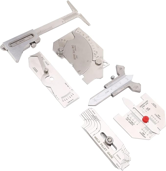 6Pcs Fillet Weld Set Fillet Welding Inspection Set Fillet Include Hi Lo Angle Measuring Tool