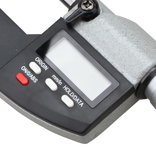 Blade Outside Micrometer with 0-1"/0-25mm Measuring Range Electronic Micrometer Measuring Tool, Inch/Metric, Blade Thickness 0.75mm