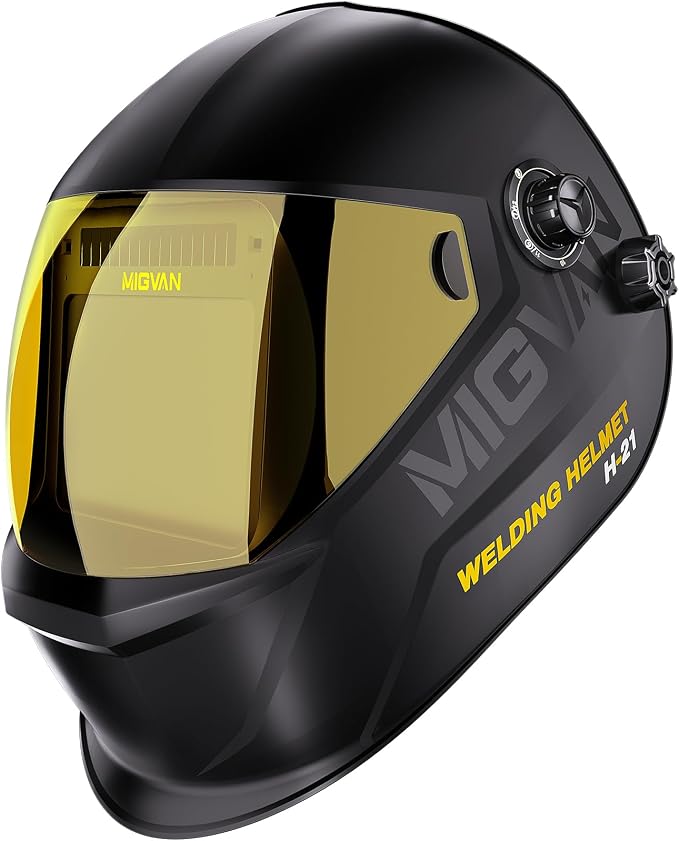 Welding Helmet Auto Darkening True Color Large Viewing with H-21 Helmet Protective Lens Combination