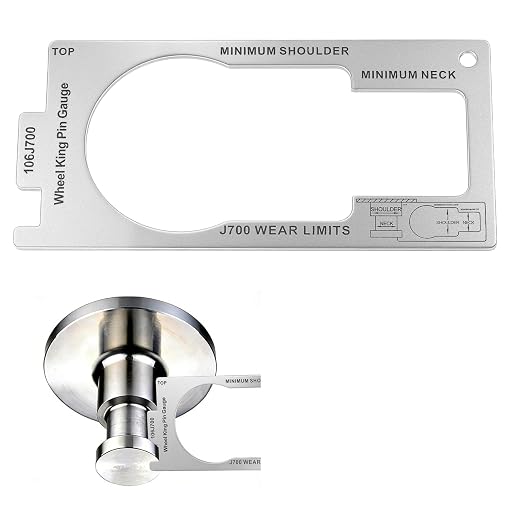 Fifth Wheel King Pin Gauge for Trailer Wear, 1 Pack | 304 Stainless Steel, SAE J700 Standard, Measures Neck/Shoulder Limits, Height & Squareness, Precision Maintenance Tool