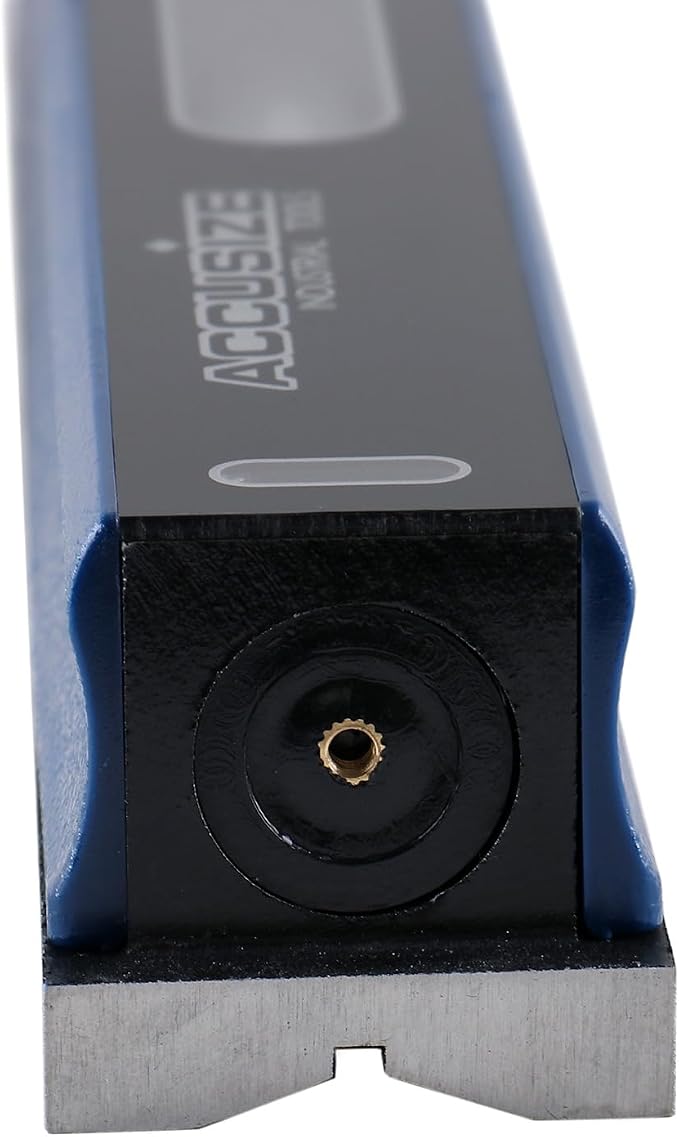 Accusize Industrial Tools 12 inch Master Precision Level in Fitted Box, Accuracy 0.0002'' /10'', S908-C687 | Accuracy 0.0002"/10", V-Groove Base, Cross Test Vial, Insulating Grip, Cast Iron