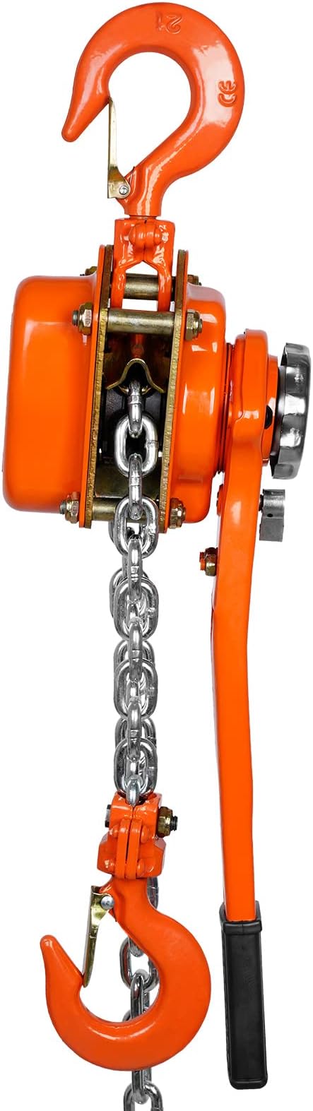 VEVOR Manual Lever Chain Hoist, 1-1/2 Ton 3300 lbs Capacity 10 FT Come Along, G80 Galvanized Carbon Steel with Weston Double-Pawl Brake,Auto Chain Leading & 360° Rotation Hook, for Garage Factory Dock