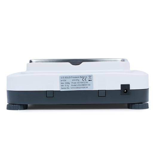 U.S. Solid Digital Lab Scale 3000g x 0.01g Precision Analytical Balance Kitchen Jewelry Scientific Weighing - AC/DC Power
