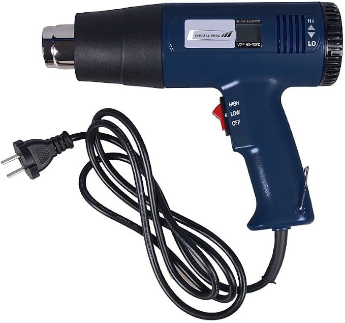 1800W Industrial Heat Gun With Digital Temperature Gauge ((2 attachments and Tint Tool Kit))