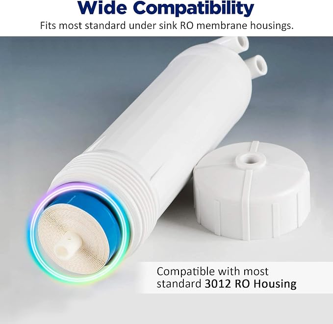 Membrane Solutions RO Membrane, 500 GPD Reverse Osmosis Membrane, 3.0"x12" Water Filter Replacement for Under Sink Home Drinking RO Water Purifier System