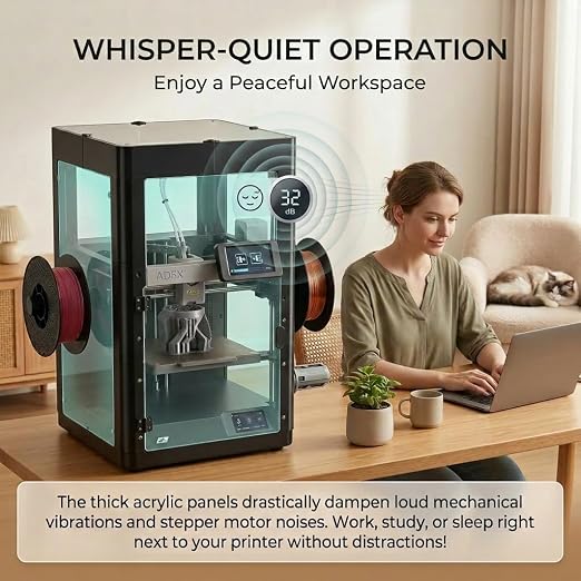 FYSETC Upgraded Enclosure Project for Falshforge AD5X: Support DIY Colors - Style High-Temp Filaments ASA ABS PC Print for Keep the 3D Printer Quiet