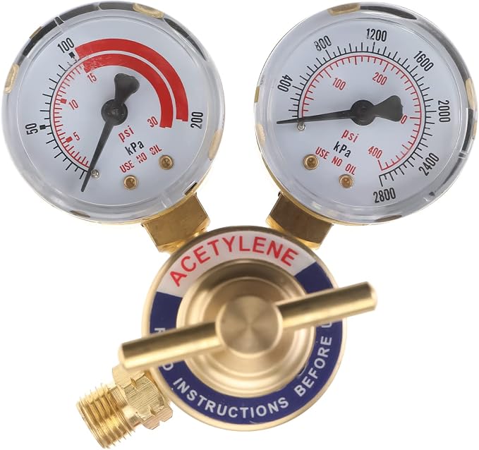 5 Pcs Air Acetylene Kit, Torch Kit Swirl, Including1 Acetylene Regulator CGA 200 Weld Gas Welder, Standard Hose, and Fitting