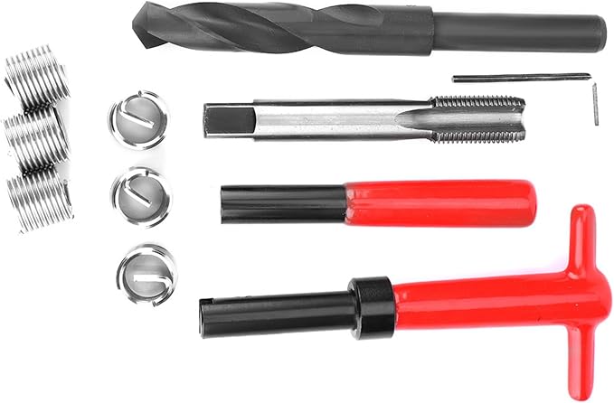 Helicoil Thread Repair Tool Kit- 11PCS M16x1.5 Helicoil Kit with HSS Drill Bit,Tap & Break-Off Tool,Hex Wrench,Thread Inserts with Carry Case