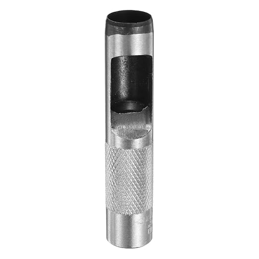 HARFINGTON Leather Round Hole Punch, 17mm Hollow Hole Puncher Cutter Carbon Steel Circle Hole Punching Cutting Tool for Belt/DIY Leather Craft