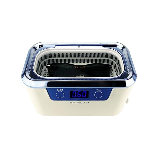 iSonic® DS310-WS Miniaturized Commercial Ultrasonic Cleaner with SS. Beaker Holder Set for Jewelry, Cosmetic Tools, Eyeglasses, 110V 55W