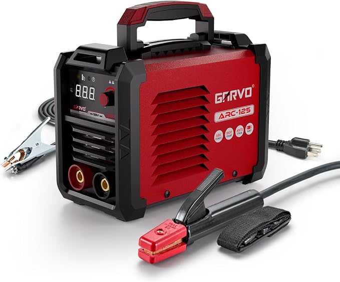 GARVO 110V MMA Welder Machine,125Amp ARC Welder Mini Stick welder Digital Display LCD,Hot Start,Arc Force and Anti-Stick ARC-125 (ARC-125)