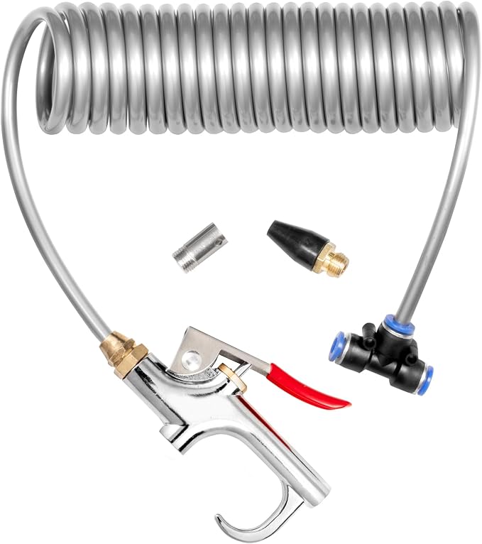 GG Grand General 99511 Heavy Duty Truck Air Seat Blow Gun Kit with 8 Feet Coil for Fast Cleaning of Truck Cab