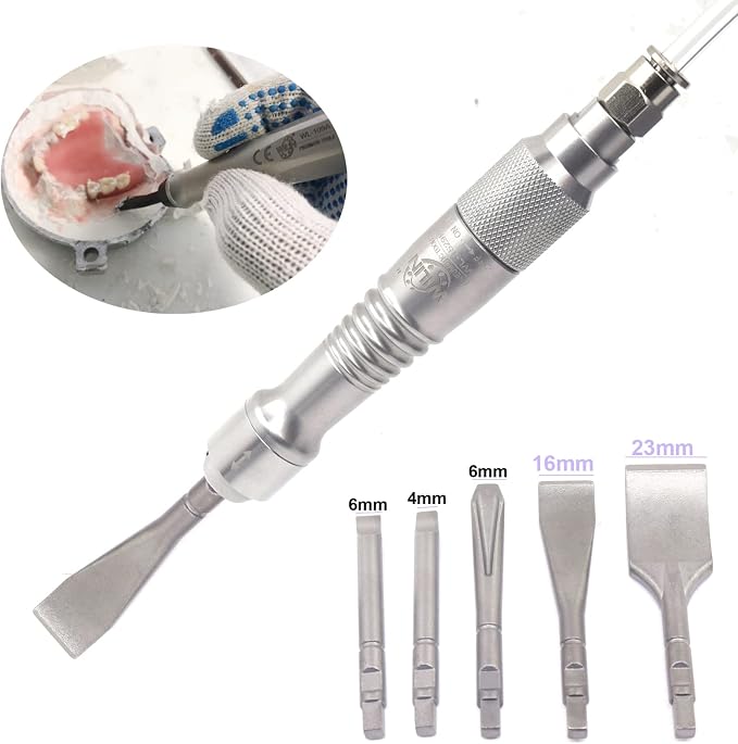 Pneumatic Chisel Scrapers Micro Needle Scaler 5 Chisels, With Foot Switch