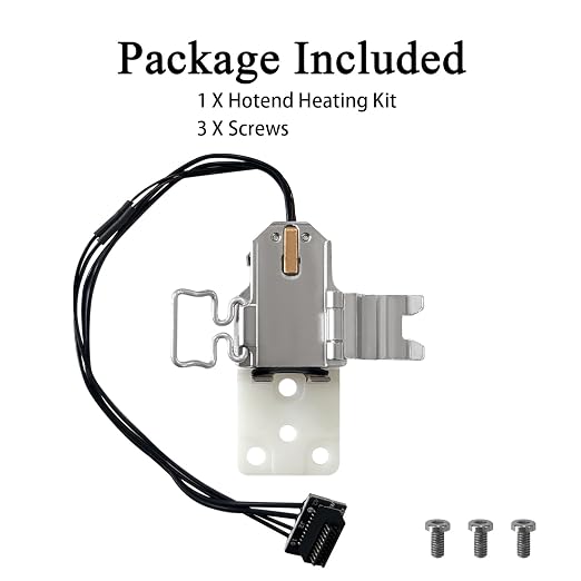 P2S Hotend Heating Assembly Kit All Metal Base Clip for Bambu Lab 3D Printer | Hot End Heat Assembly with Thermistor & Heater Cartridge, Ceramic Zirconia Insulated Base, 2200°C Heat-Resistant, Quick-Swap