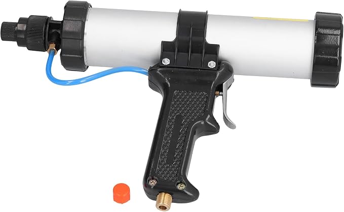 BTER Pneumatic Air Caulking Gun, 310ml Professional Cordless Caulking Gun with Air Flow Regulator, Lightweight Aluminum Alloy Heavy Duty Pneumatic Caulking Gun for 10 oz / 10.3 oz/ 10.5 oz Cartridges
