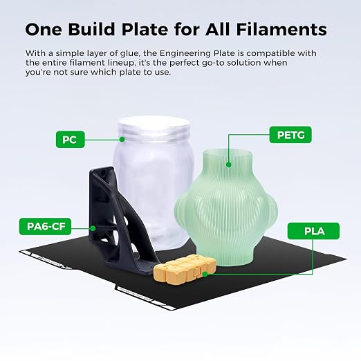 ENOMAKER Bamboo Original H2D H2S Engineering Build Plate, Smooth Print Bed Surface,120°C High Temp Resistant for All Filaments,Dual Sided Mat,Long-Lasting for Bambu Lab 3D Printer Heat Bed 35.5x34.5cm