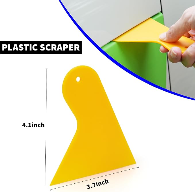Umaki Vehicle Vinyl Wrap Tool Kit, Window Tint Application Kit, Car Window Film Install Kit, with Window Squeegee, Plastic Squeegee, Edge Wrap Squeegee, Retratable Knife & 9mm Blades, Razor Cutter