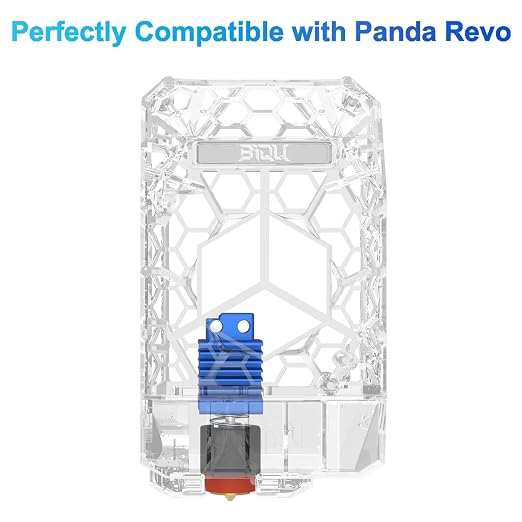 BIQU Panda Jetpack Nylon Printhead Front Cover + Cooling Fan Duct for Bambu-Lab P1/X1 3D Printers, Lightweight High Positioning Accuracy Fully Suitable for Panda Revo/Flow