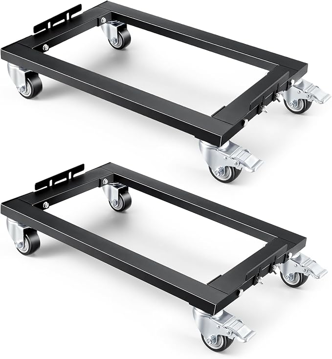 KEDSUM Industrial Mover Dolly 2200LBS × 2Pack, Sturdy Steel Frame Heavy Duty Appliance Dolly, 31 in. x 17 in for Building Material Handling & Moving Heavy Furniture with Ease