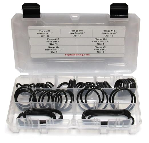 Captain O-Ring Flange Seal (SAE Code 61/62) Hydraulic O-Ring Seal Kit (Buna 90 / BN90-55 Piece Kit)