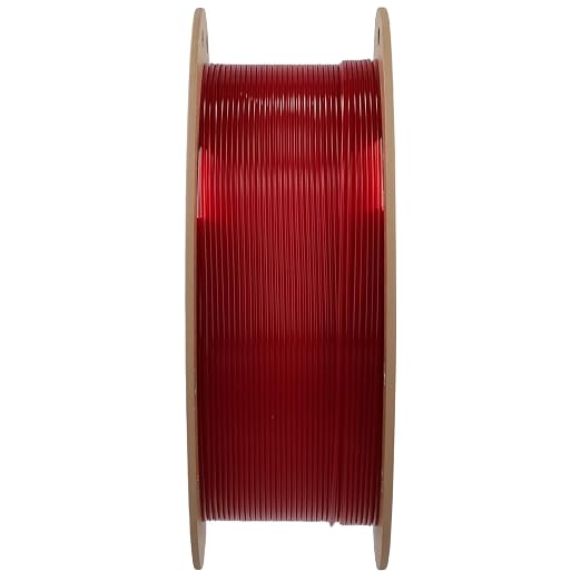 Polymaker Panchroma Translucent PLA Filament 1.75mm, 1kg, Red | Neatly Wound, Semi Transparent PLA, Easy Print & Smooth Feeding, Compatible with Bambu Lab & Most 3D Printers