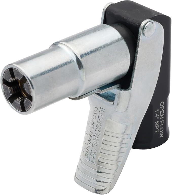 LockNFlate® 90-Degree Air Chuck (Open Flow 90°)