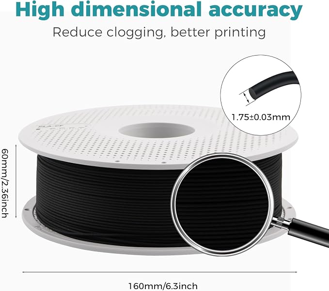ENOMAKER Bamboo Lab PLA-CF Carbon 3D Printer Filament - Jeans Blue 14600, 1.75mm 1kg with Reusable Spool,Carbon Fiber PLA Reinforced 3D Printing Filament, RFID Smart Print,AMS & AMS Lite Consumables