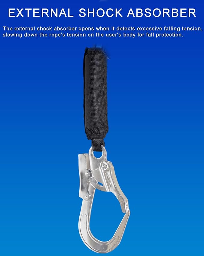 5.3FT Self Retracting Lifeline, BUCAMAO Web Retractable Safety Lanyard | Srl Fall Protection, Retractable Lanyard, Safety Harness Yoyo, Safety Harness Fall Protection Kit, Fall Arrestor