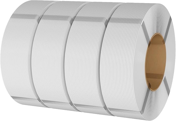 eSUN PLA Basic Refilament 1.75mm, 3D Printer Refill High Speed PLA for Fast Printing, 1KG per Roll, 4 Rolls Spoolless 3D Printing Filament for High Speed 3D Printers, Cold White