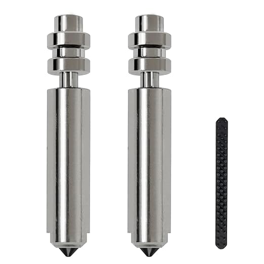2PCS Kobra X/Kobra 4 0.4mm Hotend Nozzles 3D Printer Assembled Extruder Kits- for Anycubic Kobra X All Metal Hot End/Printhead Replacement with Integrated Nozzle 1PC Nozzle Brush Hardened Steel Tips