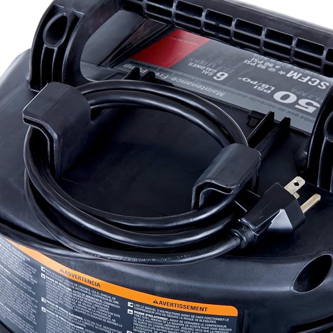 PORTER-CABLE Portable Pancake Air Compressor, 6 Gallon, 150 Max PSI | Oil-Free Maintenance-Free Pump, Wood Working, Roofing, Home, Jobsite, 2.6 CFM @ 90 PSI