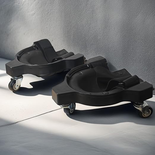 Professional Heavy-Duty Knee Rollers with Smooth-Rolling Casters & Gel Cushion – 360° Glide Mobility, Secure Fit, Work-Grade Protection for Adults, Black, One Size