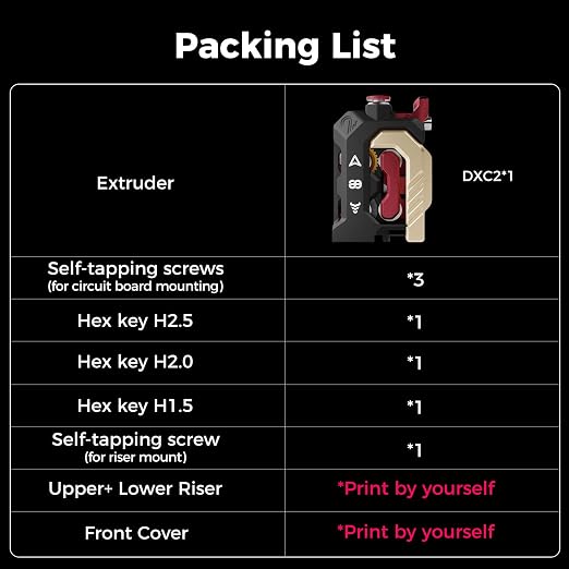 Creality DXC2 Extruder, Upgrade K2 Plus/K2/K2 Pro Extruder, Magnetic Snap-On 1s Quick Replace with DLC Filament Cutter, Official K2 Series Dual Gear Feeding Extrusion for Creality 3D Printers