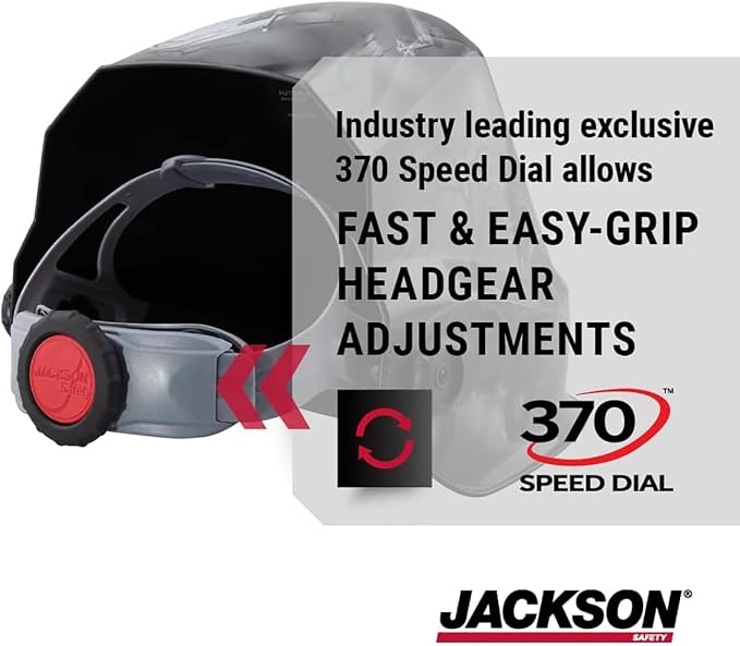 Jackson Safety Premium Graphic Welding Hood Bundle with Digital ADF - Ultra Lightweight Auto Darkening Welding Helmet and Lincoln Electric Black X-Large Flame-Resistant Cloth Welding Jacket