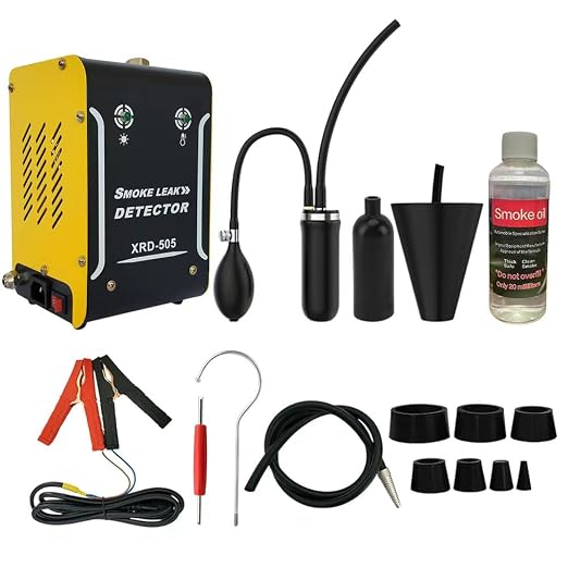 Automotive Smoke Machine with Built-in Air Pump and 100ml Smoke Fluid，Smoke Machine Automotive- 12V DC,Smoke Machine Leak Detector for Cars, Motorcycles, Trucks, Boats, ATVs