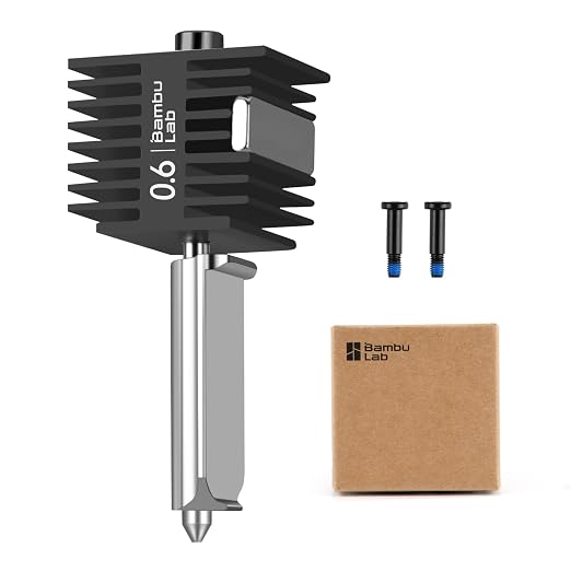 Bamboo Lab A1 Mini,A1 Hardened Steel Hotend Kit with 0.6mm Harden Steel Nozzle, All Metal Extruder Hot End, Heating Block Replacement, A2L Nozzle