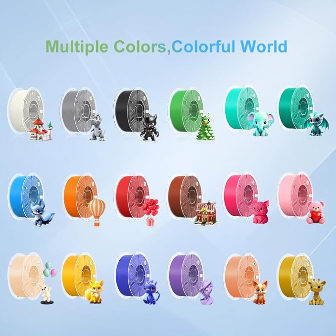 Creality Hyper PLA Filament 1.75mm, RFID 3D Printer Filament for High Speed 30-600mm/s, PLA Filament Support CFS, Fits for K2 Plus Combo and Most 3D Printers 1kg(2.2lbs)/Spool