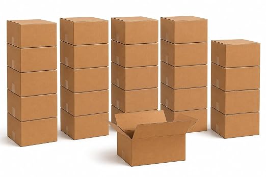 BOX USA Moving Boxes 15"L x 10"W x 6"H (25-Pack) Small - Corrugated Cardboard Box for Shipping, Mailing, Packing, Packaging and Storage