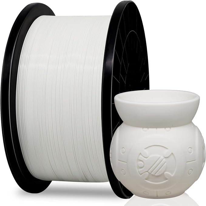 YOUSU 5KG(11lbs) PLA Plus Filament 1.75mm White, PLA+ Filament 1.75mm 3D Printer Filament, Cost Effective Large Roll 3D Printing Filament for Big Projects