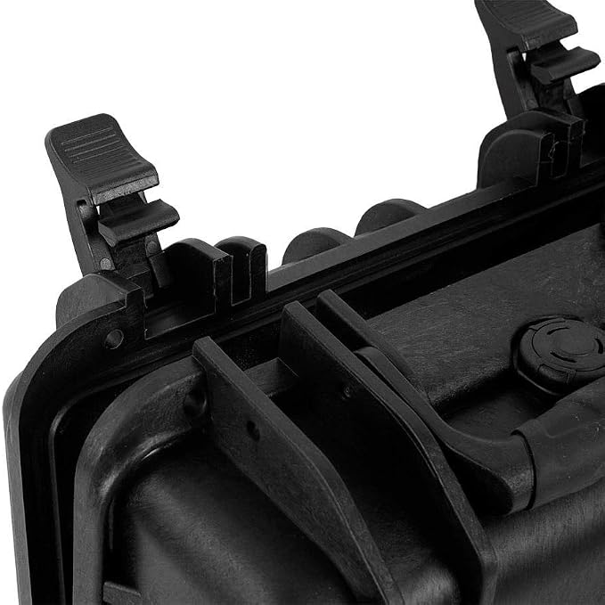 Monoprice Weatherproof Hard Case - 12 x 10 x 6 Inches, with Customizable Foam, Shockproof, IP67, Ultraviolet and Impact Resistant Material, Black - Pure Outdoor Collection