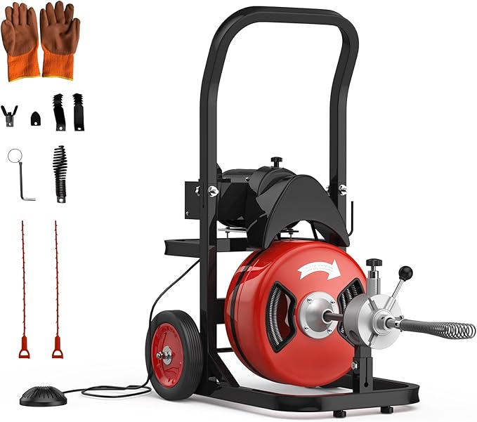 75Ft 1/2 Inch Electric Drain Cleaning Machine