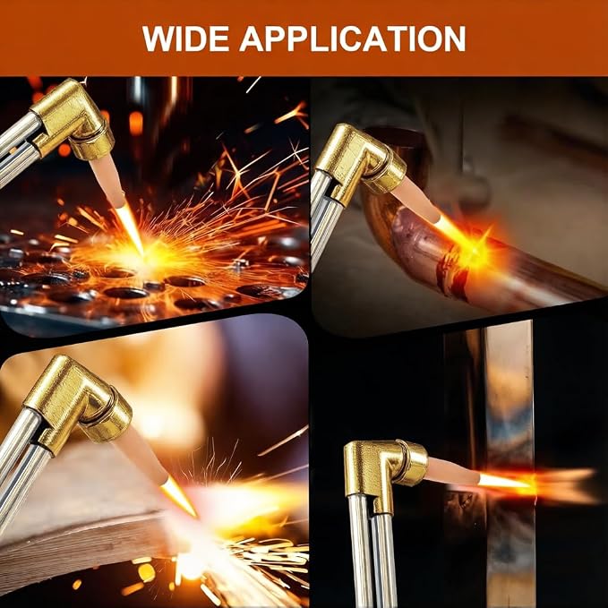300 Series Cutting Torch, Cutting Attachment CA2460 315FC Torch Handle, Oxygen Acetylene Welding Cutting Torch with 1-101 Cutting Tip, Flint Striker V-style Cutting Outfit