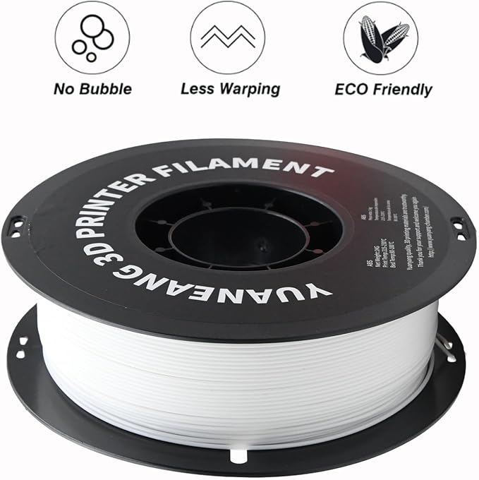 PETG 3D Printer Filament 1.75mm White, 1kg Spool, Strong & Durable PETG Material, Heat-Resistant, Low Warping, Smooth Glossy Finish, ±0.03mm Precision, Ideal for Functional Parts